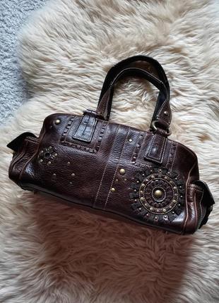 Сумка coach mia большая кожаная номерная сумка саквояж vintage coach mia1 фото