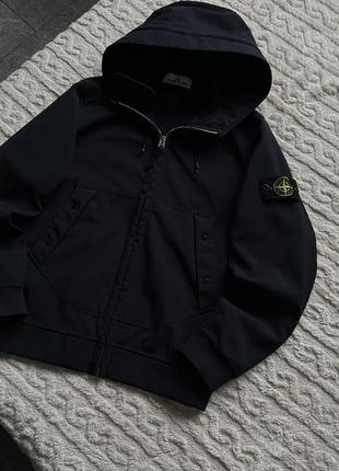 Куртка ветровка харрингтон stone island soft shell gore-tex gtx водозащитная оригинал5 фото