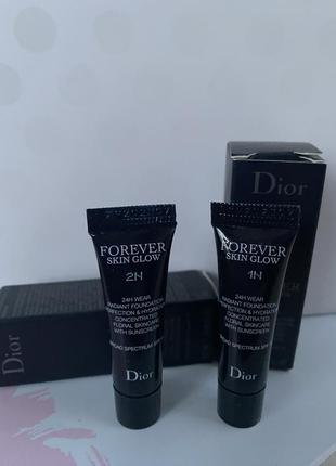 Dior forever skin glow foundation тональная основа 2,7ml, 1n, 2n. цена за один.