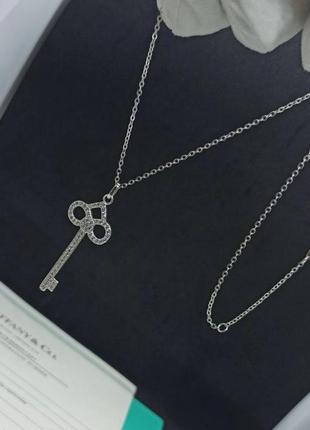 Ключик tiffany knot key pendant серебро