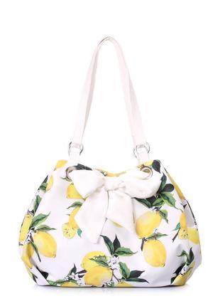 Летняя сумка poolparty serena с бантом и лимонами