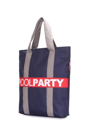 Повседневная текстильная сумка poolparty today синяя2 фото