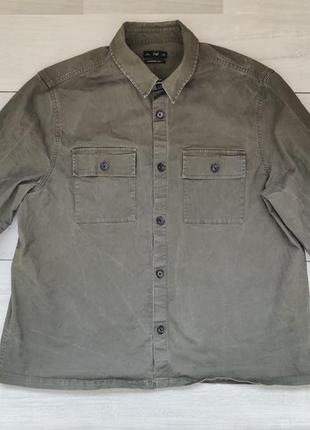 Шкет куртка плотная рубашка из карманов хлопок зеленая хаки3 фото