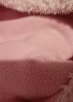 Тепла кофтинка рожева з вушками3 фото