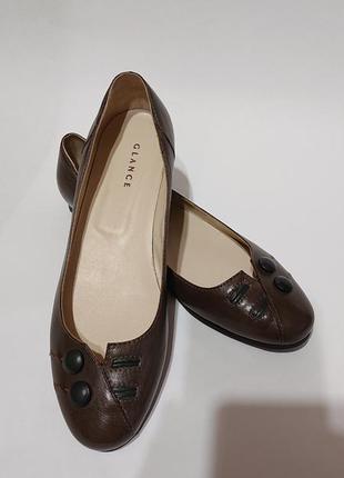 Женские туфли балетки glance 40 41 кожа кожаные1 фото