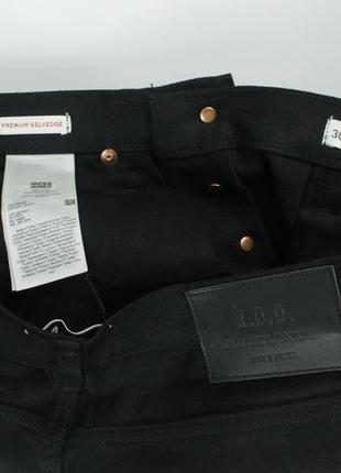 Качественные плотные джинсы jack &amp; jones rdd japanese premium selvedge black denim7 фото