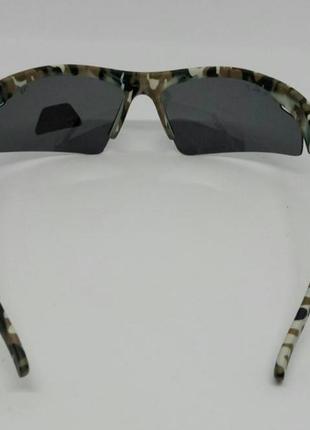 Очки в стиле ray ban мужские солнцезащитные спортивные тактические линзы черные поляризированые оправа камуфляж6 фото