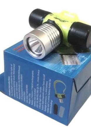 Підводний налобний ліхтар bailong bl-56/5390 cree xr-e q5 жовтий2 фото