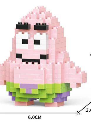 Конструктор фігурка пікселі bricks патрік стар губка боб patrick star spongebob