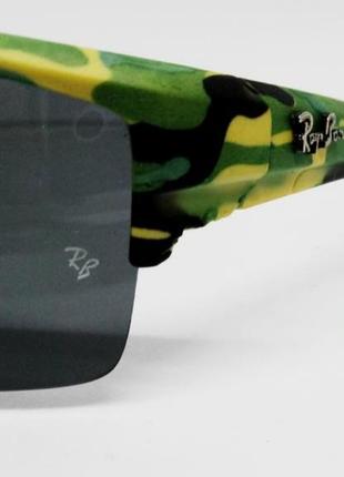 Очки в стиле ray ban мужские солнцезащитные спортивные тактические черные поляризированые оправа камуфляж3 фото
