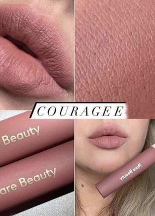 Жидкая матовая помада rare beauty lip souffle matte cream lipstick - courage2 фото