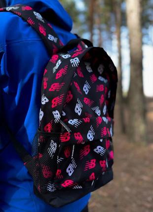 Рюкзак якісний зручний повсякденний new balance міський портфель чорний для підлітка спортивний7 фото