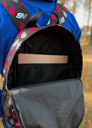 Рюкзак якісний зручний повсякденний new balance міський портфель чорний для підлітка спортивний9 фото