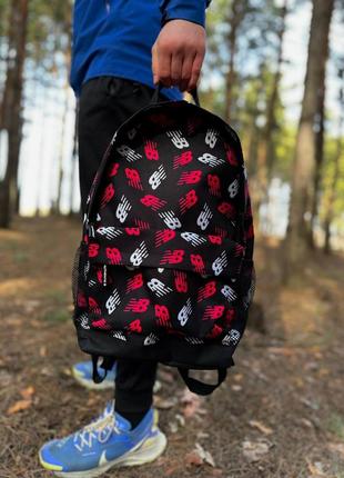 Рюкзак якісний зручний повсякденний new balance міський портфель чорний для підлітка спортивний8 фото