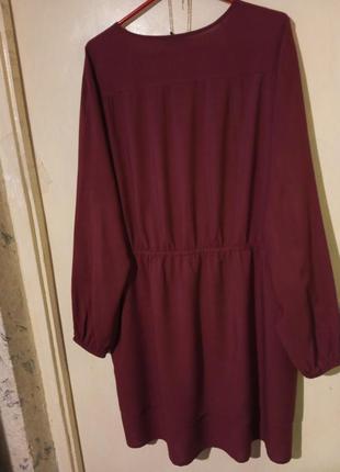 Натуральное,женственное платье винного цвета,бохо,большого размера,janina3 фото