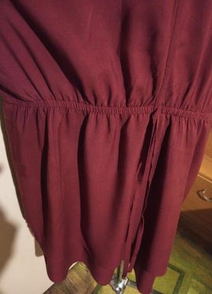 Натуральное,женственное платье винного цвета,бохо,большого размера,janina8 фото