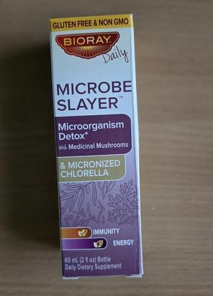 Bioray, microbe slayer, засіб для очищення від мікроорганізмів, без спирту, 60 мл