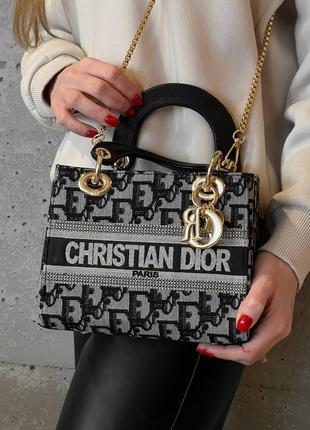 Женская сумка christian dior d-lite silver стерео2 фото