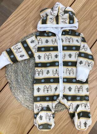 Комбинезон /песики / флис 56.62 размер
