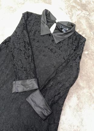 Wednesday черное маленькое платье с кружевом2 фото