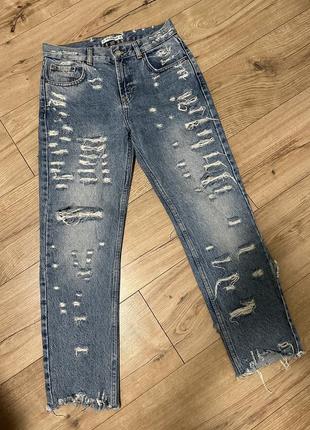 Рваные джинсы от pull &amp; bear 🐻 (только продажа)1 фото