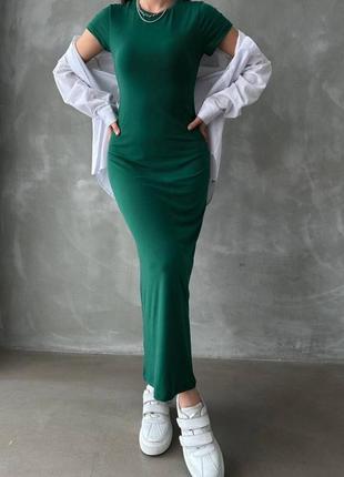 Базовое платье макси длинная приталенная по фигуре4 фото