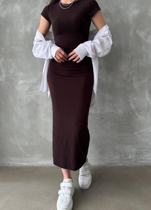 Базовое платье макси длинная приталенная по фигуре2 фото