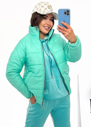 Женская куртка стежка плащевка+ 150 синтепон 42-44; 44-46; 46-48 2471ве