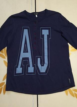 Armani jeans футболка женская рукав 3/4 размер м