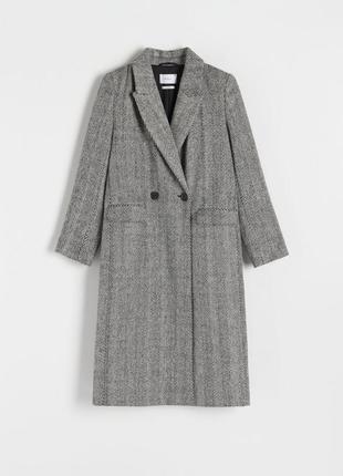 Пальто оверсайз длины миди базовое трендовое брендовое тренч плащ с добавлением шерсти