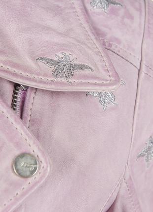 Новая косуха maze германия кожаная косуха с вышивкой микро нюанс куртка розовая пудра8 фото