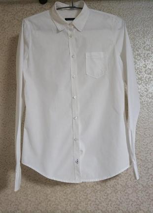 Marc o polo marc'o polo стильная белая приталенная рубашка блуза marc o polo1 фото