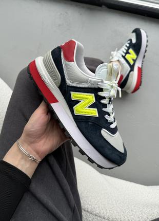 👟 кросівки  new balance 574 legacy black/yellow/red       / наложка bs👟