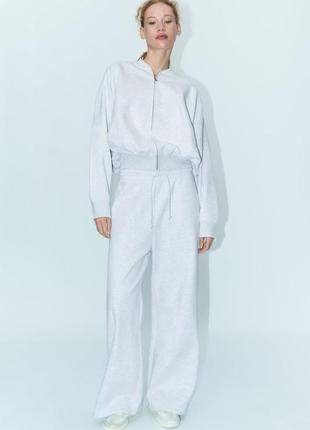 Серая худи с начесом - зара от зары - l