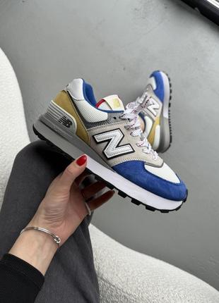 👟 кроссовки new balance 574 legacy grey/blue/yellow/ наляжка bs👟