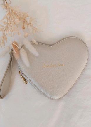 Серебряный клатч сердечко silver heart от  katie loxton london