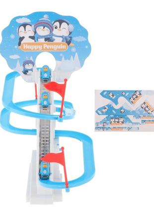 Музыкальная игрушка-трек пингвины на горке 3311 "happy penquim", синий с белым6 фото