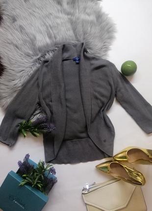 Тёплый осенний кардиган tom tailor серый люкс накидка на осень l xl