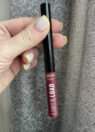 Nyx line & load 2in1 lippie 06 feelin fine жидкая матовая помада