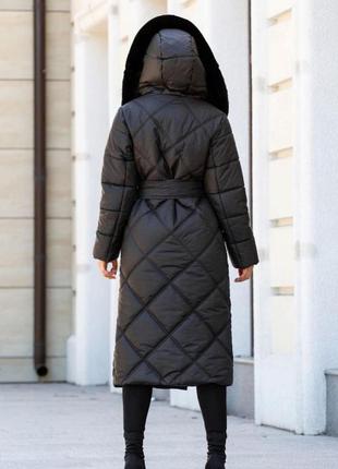 Зимнее пальто с эко-хром3 фото