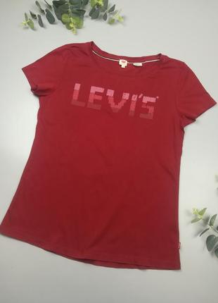 Женская футболка levis оригинал, красная футболка1 фото