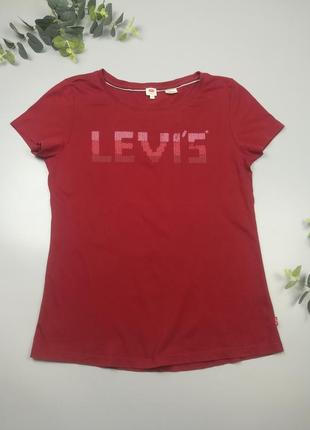 Женская футболка levis оригинал, красная футболка3 фото