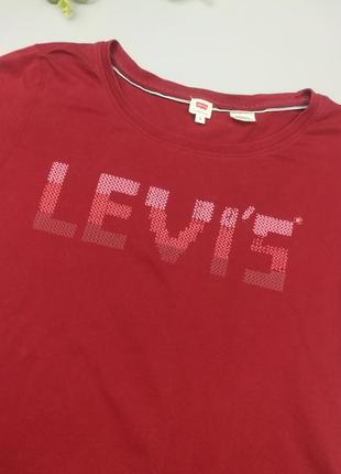 Женская футболка levis оригинал, красная футболка7 фото