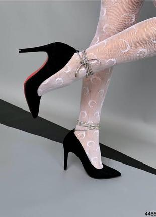 Элегантные туфли на завязках женские экозамша3 фото