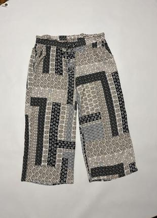 Легенькі літні штани брюки з віскози кюлоти укорочені5 фото