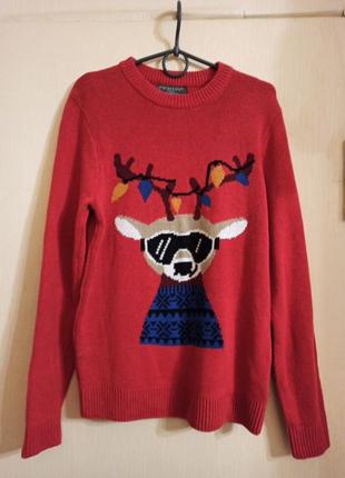 Светр пуловер новорічний олень
