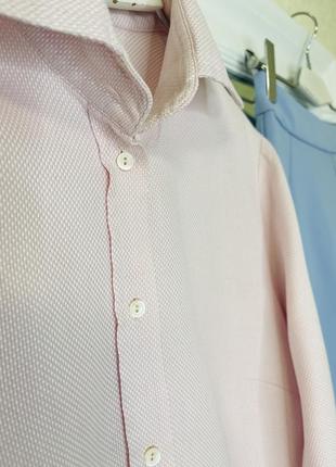 Jacques britt розовая рубашка с длинным рукавом6 фото