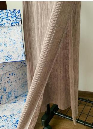 Подовжена сукня подовжений топ з розпірками з боків плісе сарафан3 фото