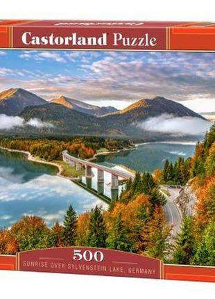 Пазлы "восход солнца над озером сильвенштайн, германия", 500 элементов
