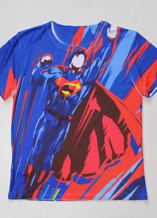 Яркая футболка с принтом superman от dc comics (m-l*)